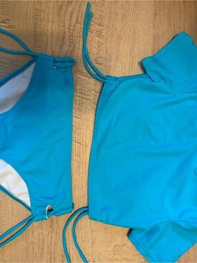 Amazon Kids Swim Bikini Set Turquoise Blue